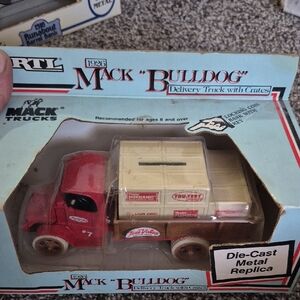 Mack Bulldog Die-Cast Delivery Truck Toy - Red and Cream